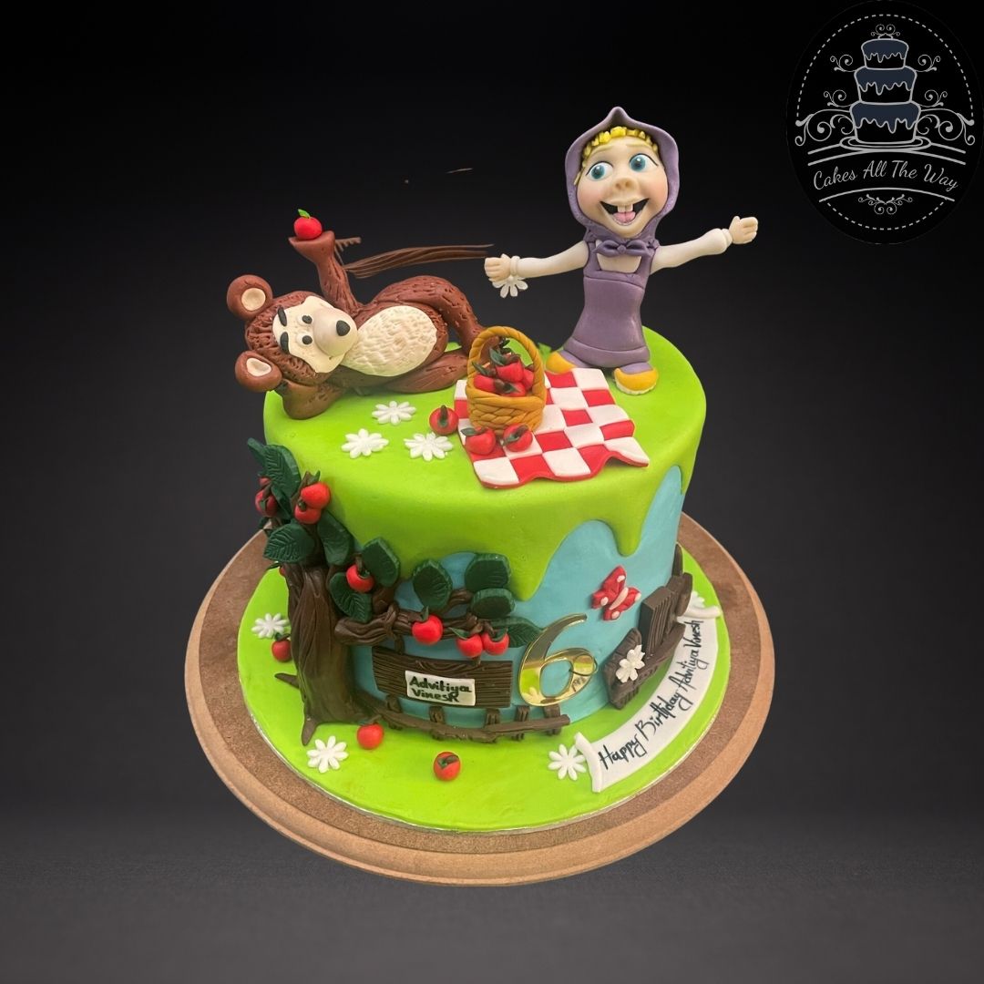 Masha and the Bear Theme Cake