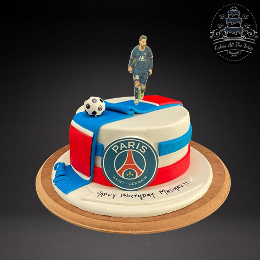 Messi Football Theme Cake