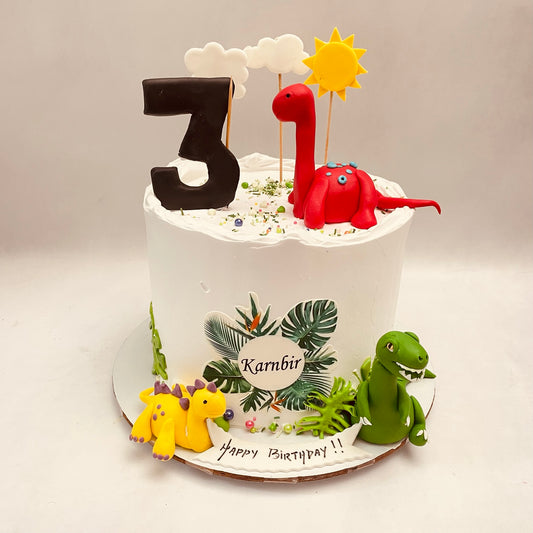 Dino Theme Cake