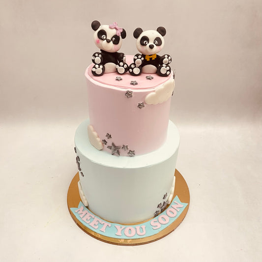 Cute Panda Theme Cake