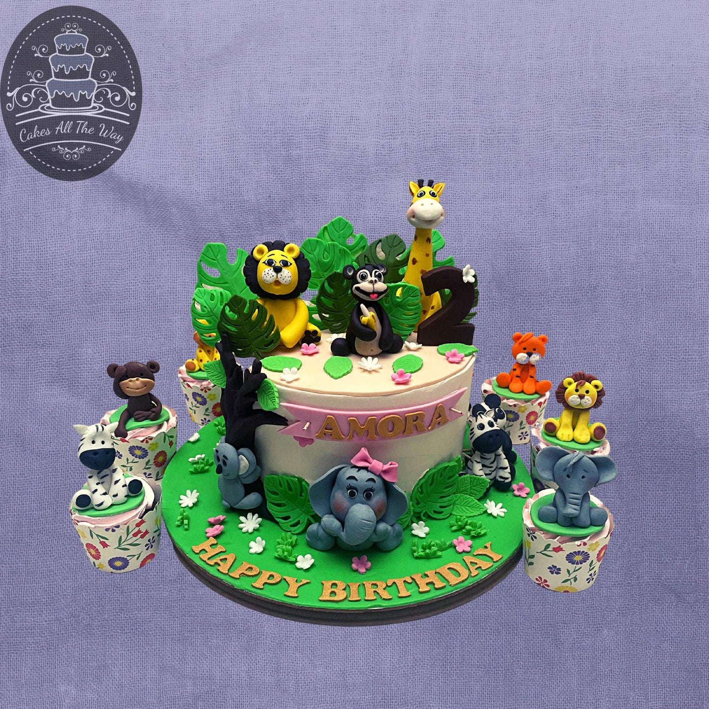 Jungle Safari Theme Cake