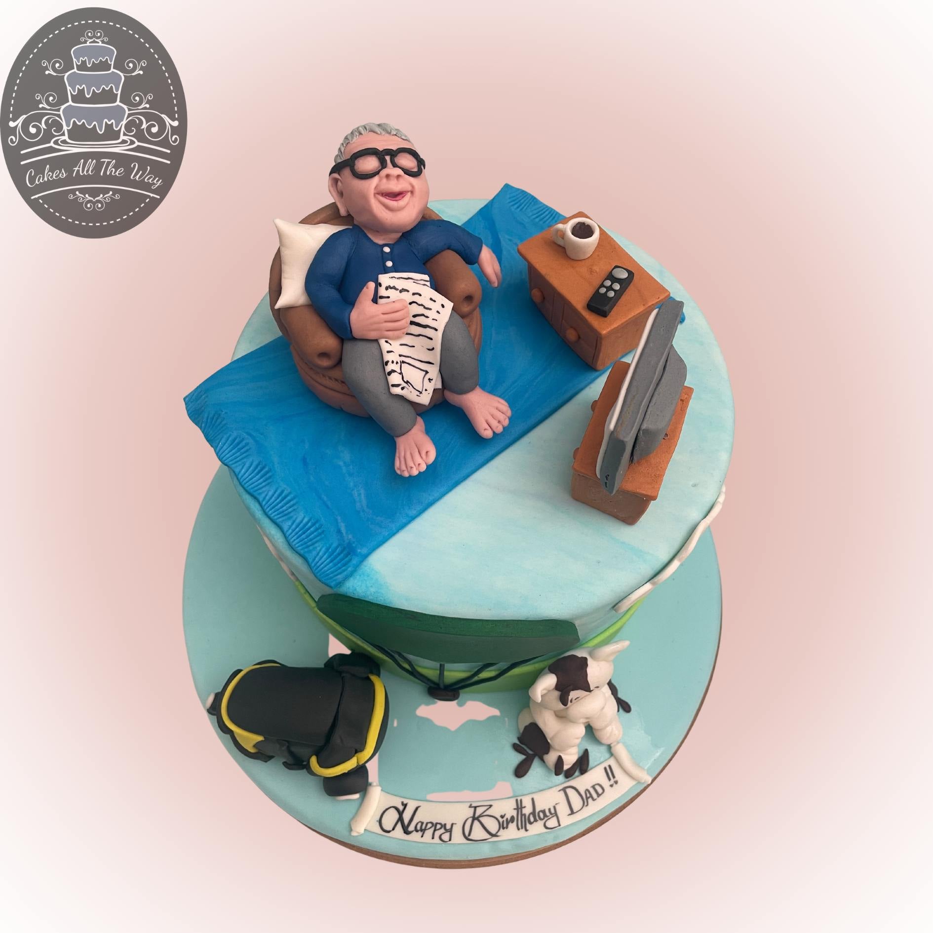 Relaxing Grandfather Theme Cake