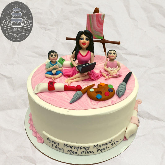 Mother and Child Theme Cake