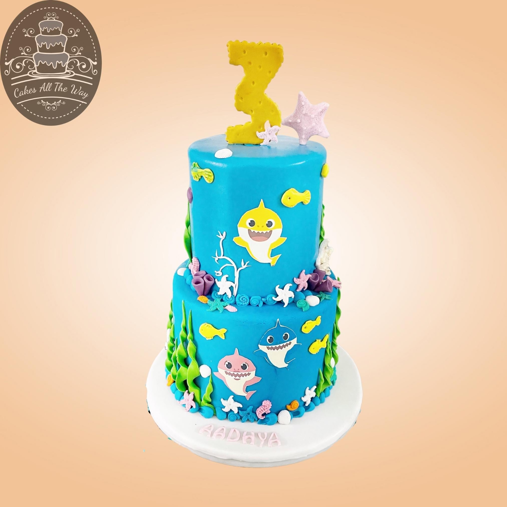 Baby Shark themed Cake : r/cakedecorating