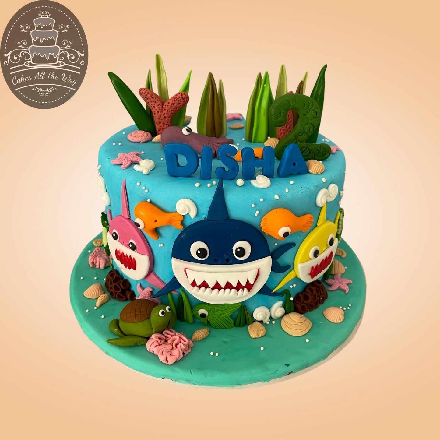 Baby Shark Theme Cake