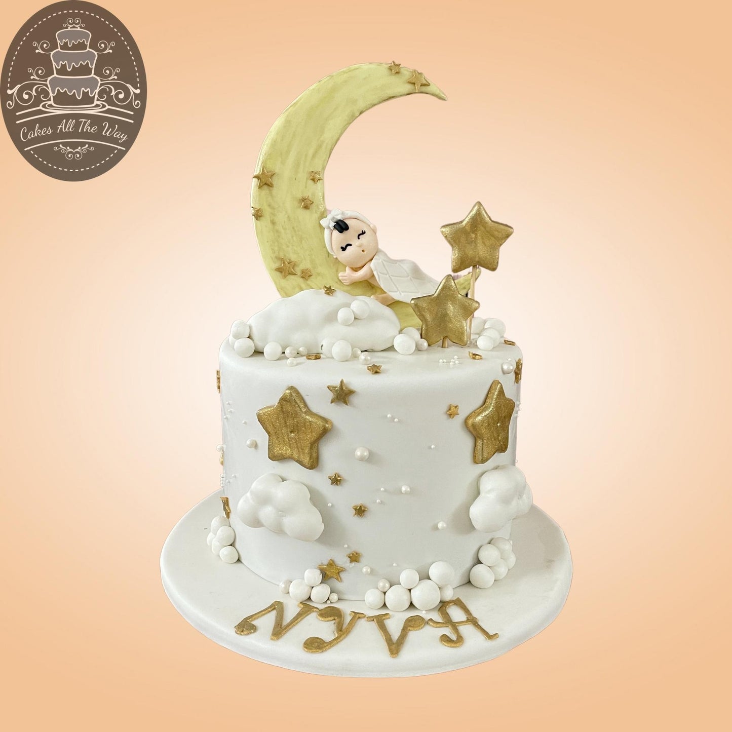 Half Moon and Baby Theme Cake