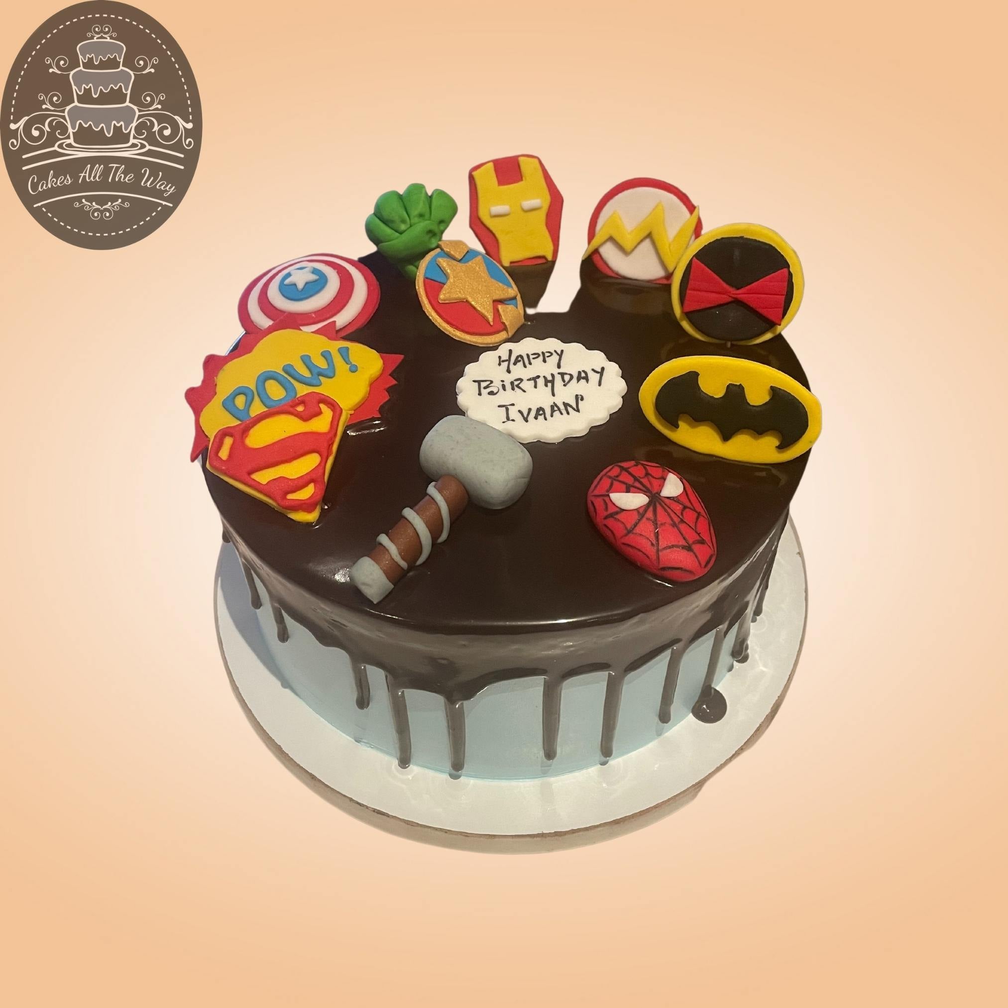 3 Tier Mini 3 Tier Marvel / Dc Superhero Birthday Cake - CakeCentral.com