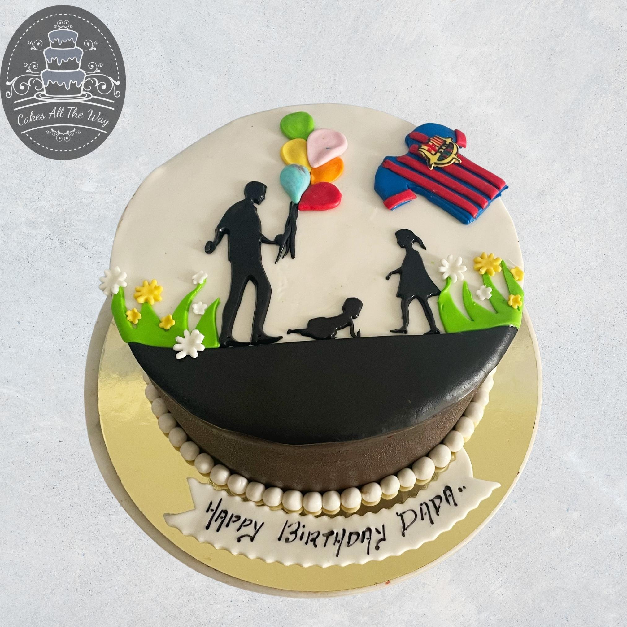 Happy Father's Day Father and Daughter Silhouette Edible Cake Topper I – A  Birthday Place