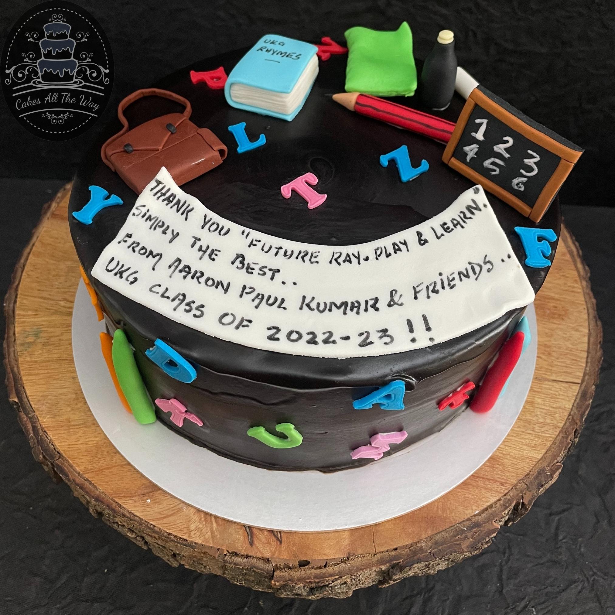 Farewell Theme Cake || Emoji Cake || Eggless Chocolate Cake ~ Moumita's  Happy Cooking Lab - YouTube