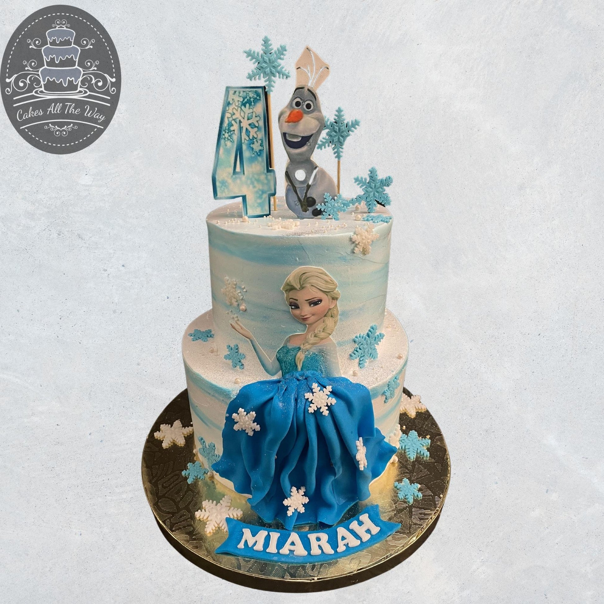 2-Tier Elsa Theme Cake