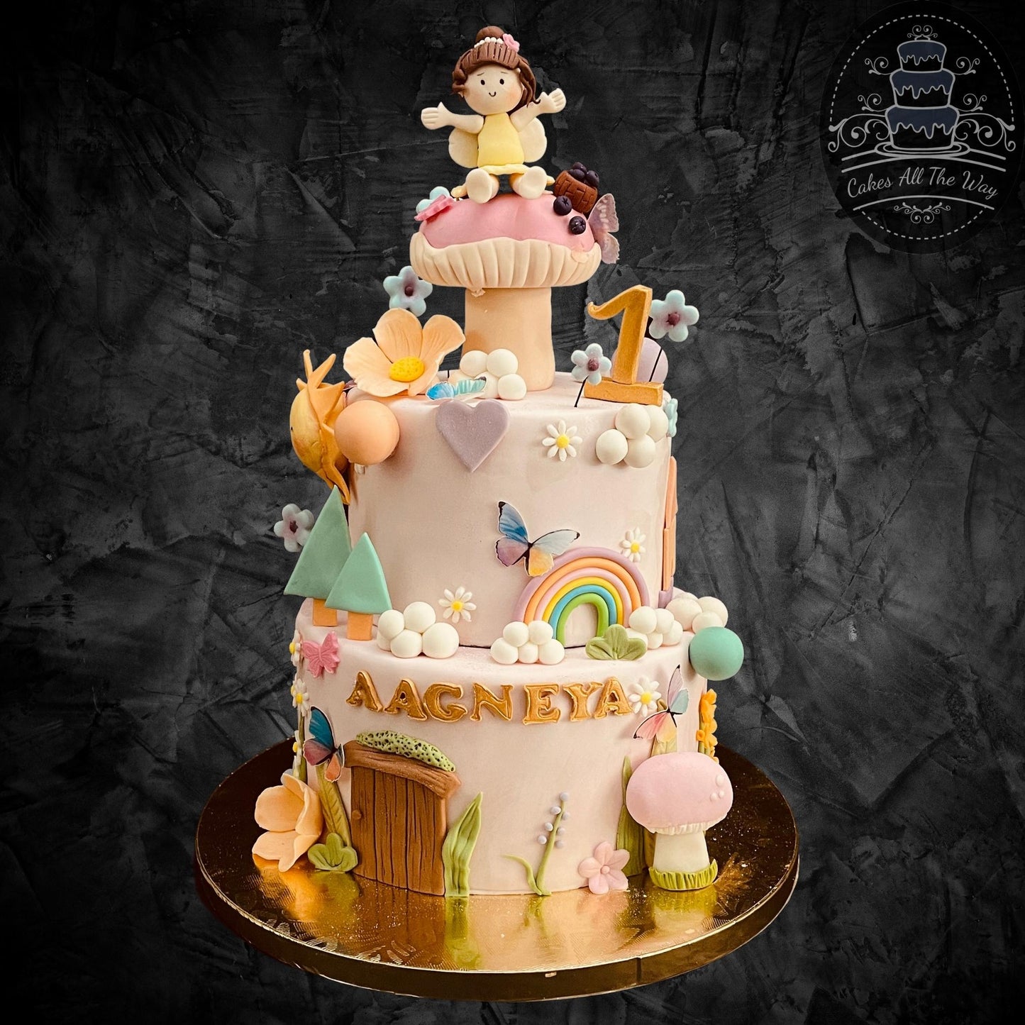 2-Tier Fairy Theme Cake