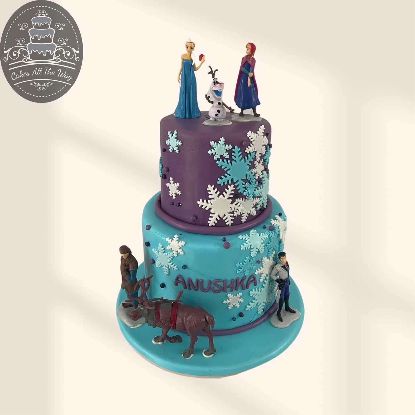 2-Tier Frozen Theme Cake