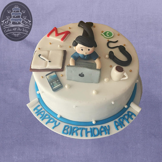 Gadget Freak Dad Theme Cake