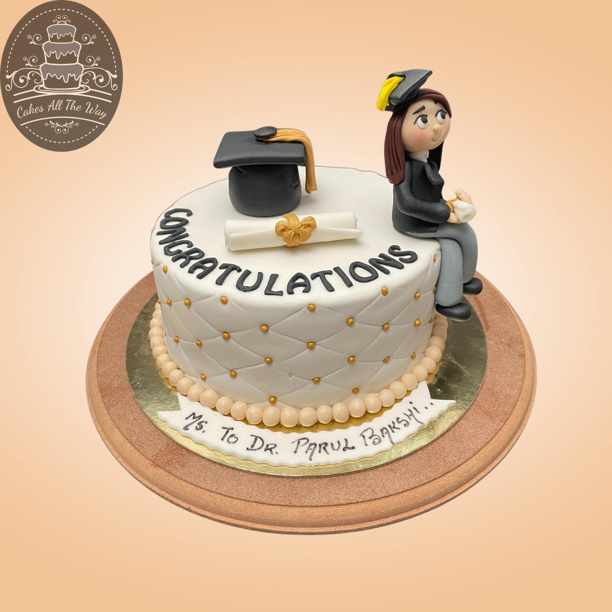 Graduation Theme Cake