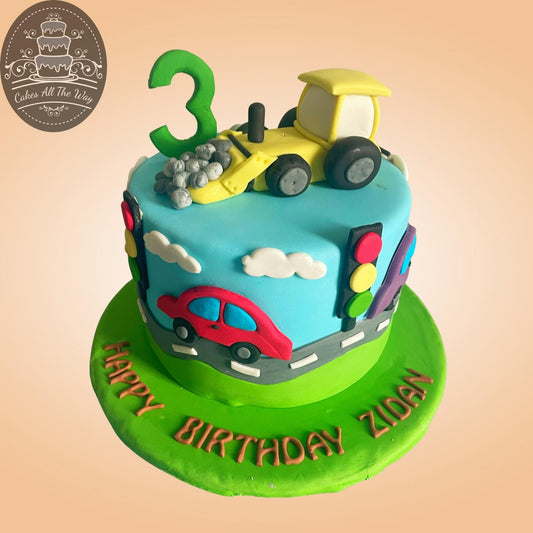 JCB Theme Cake