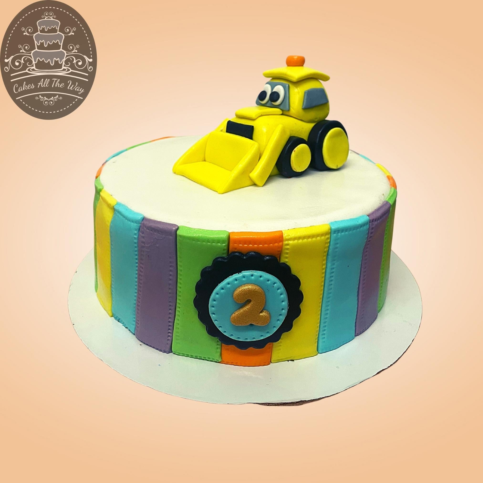 How to make JCB Icing Cake? A butter icing cake designed for a son who  loves to ride JCB. - YouTube