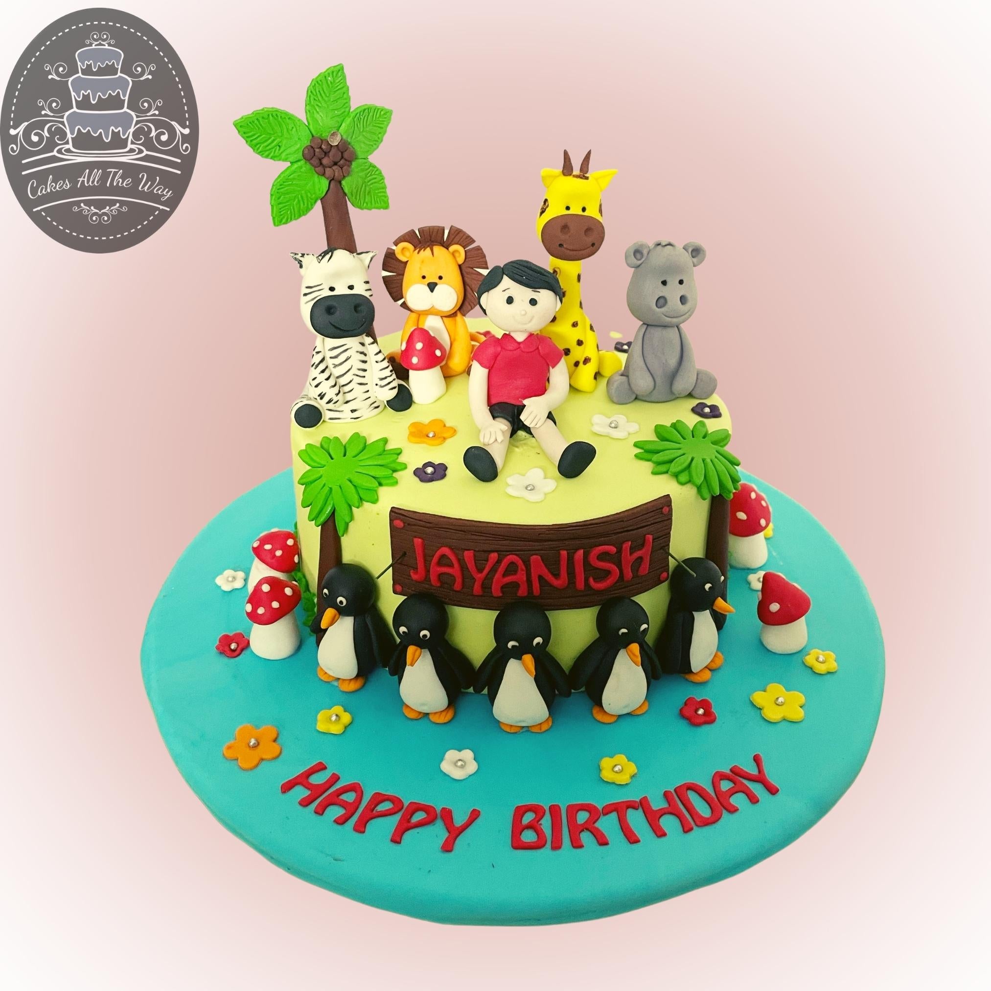 A jungle themed 1st Birthday cake 🎂 - Hayley's Happy Cakes | Facebook