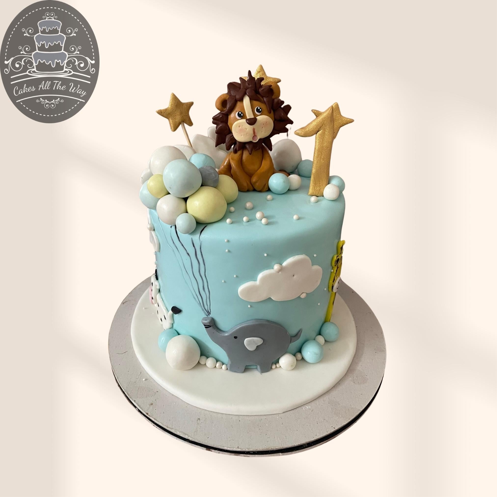 Petrol Blue Buttercream Baby Shower Cake – Miss Cake