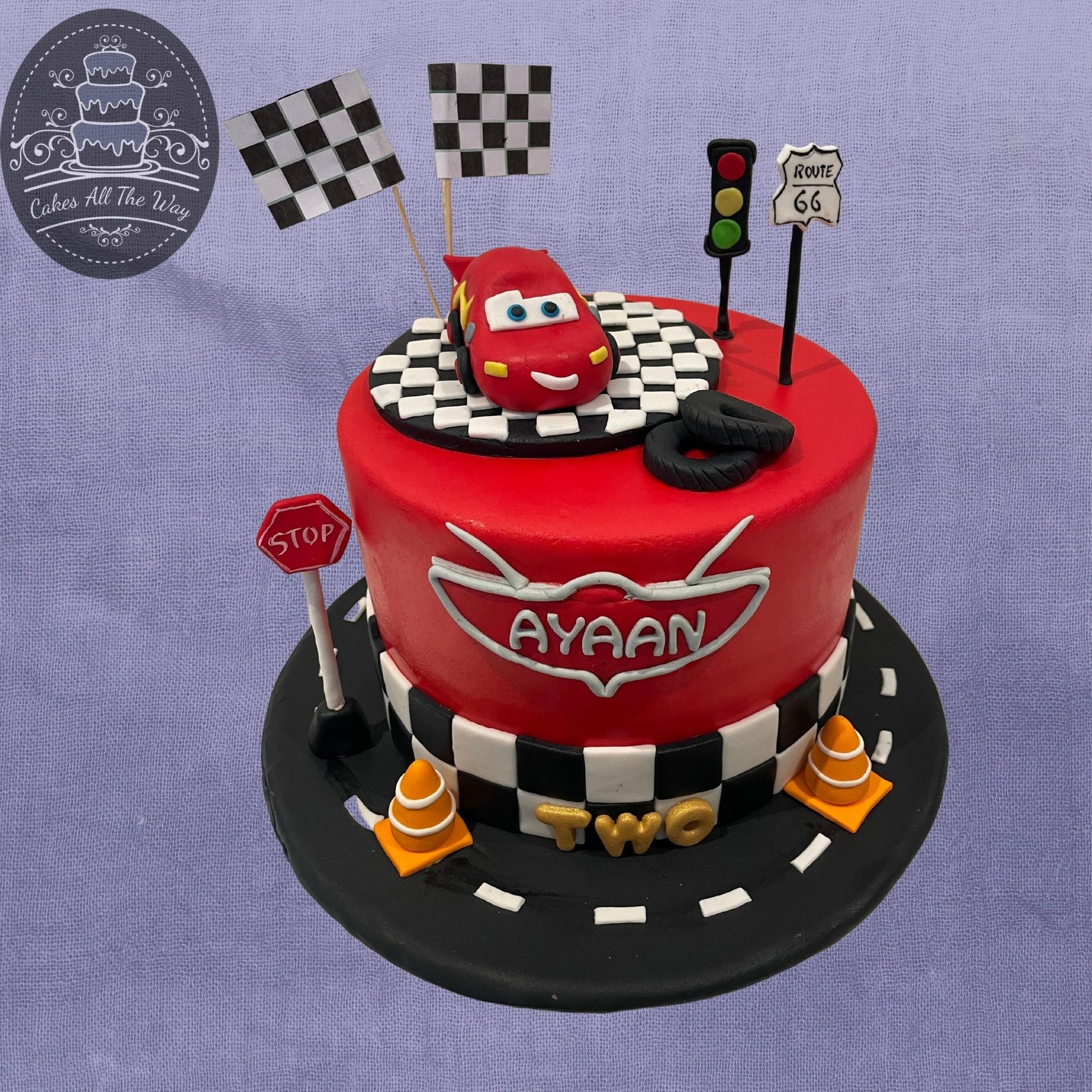 Mcqueen Car Theme Cake