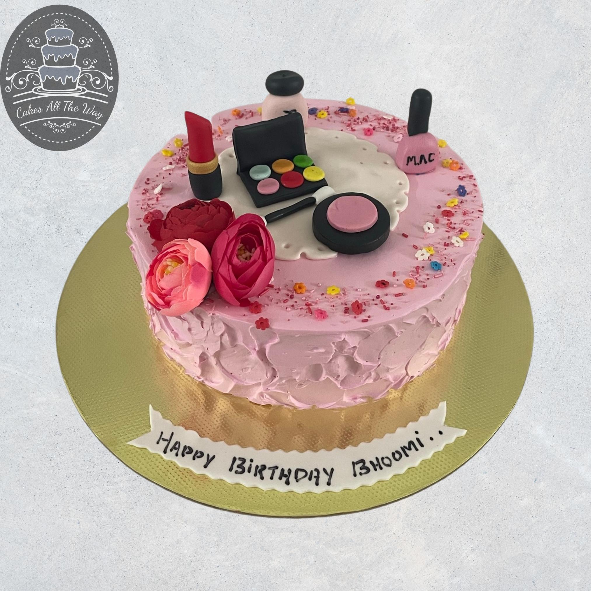 Black pink theme cake, Food & Drinks, Homemade Bakes on Carousell