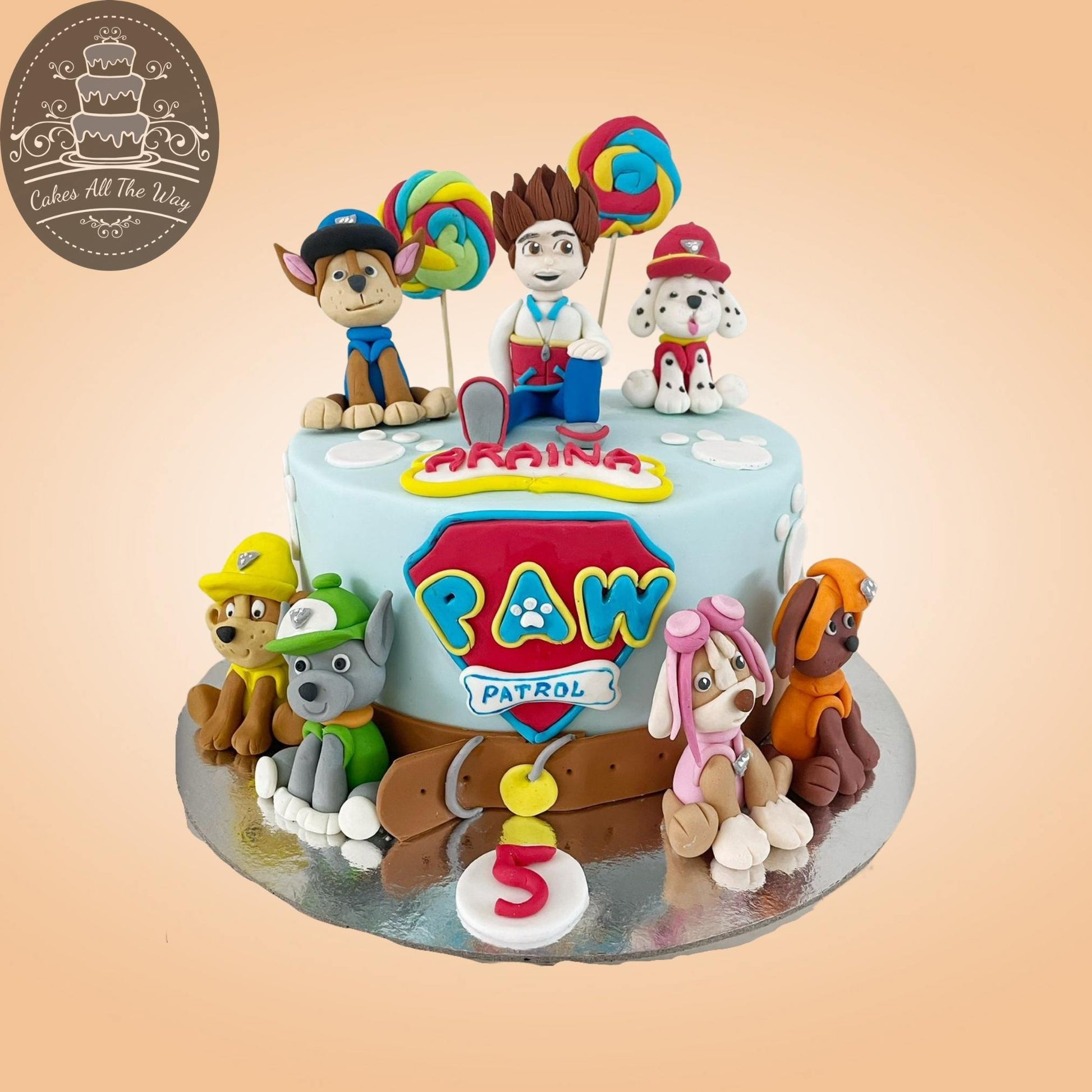 1-Tier Paw Patrol Theme Cake