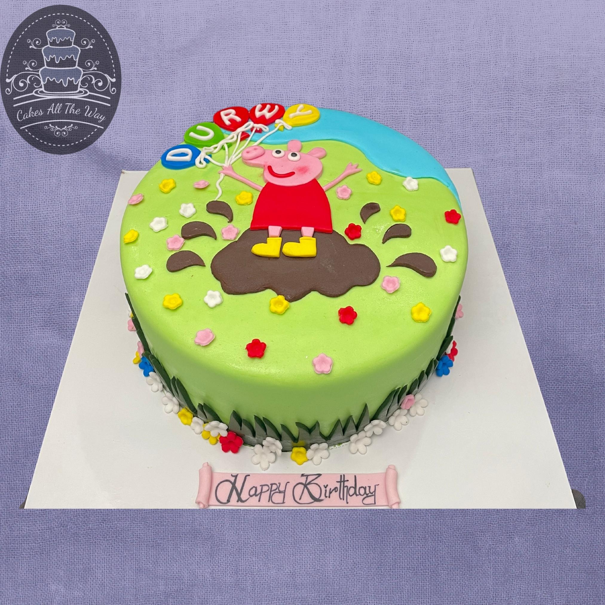 2 Tier Peppa Pig and Family Birthday Cake | Susie's Cakes