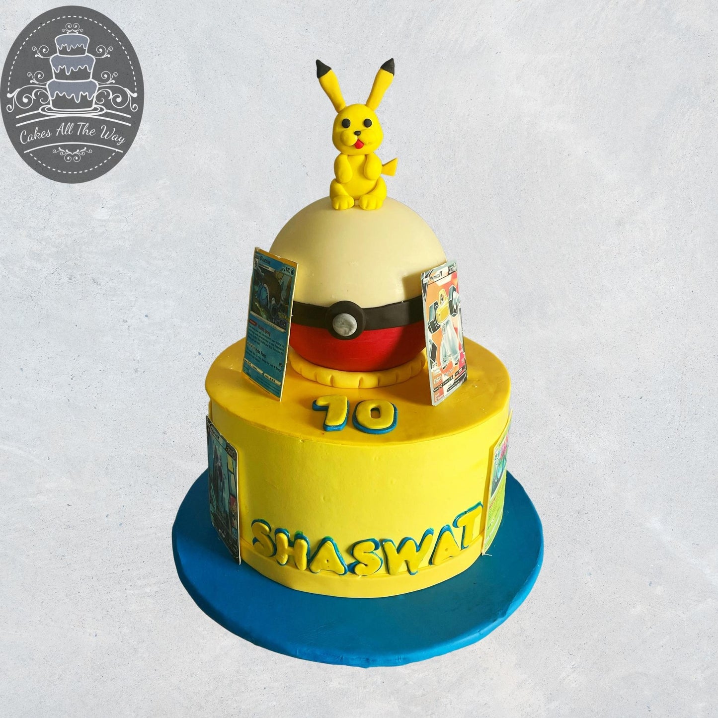 2-Tier Pokemon Pinata Theme Cake