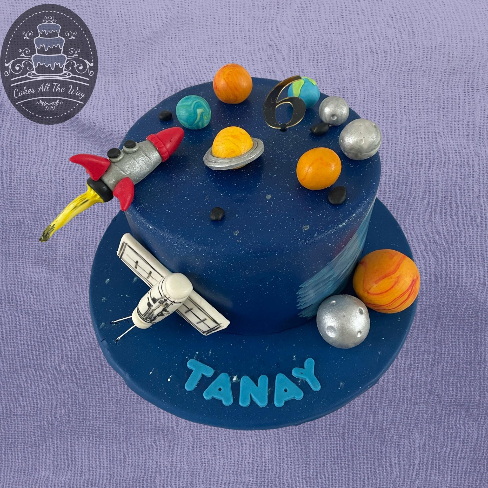 Astronaut Cake Toppers Cartoon Earth Planet Rocket Space Man - Temu Germany