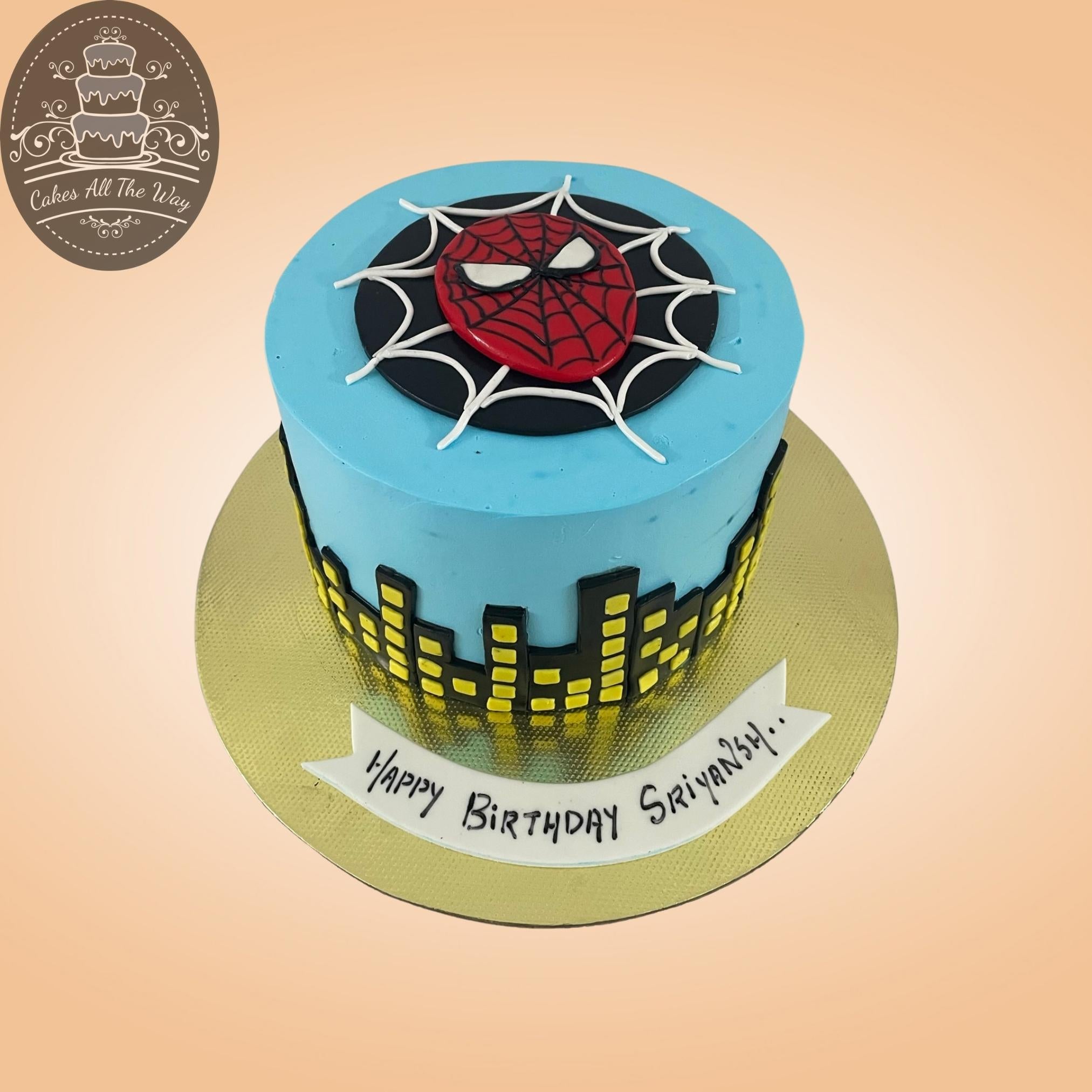 Spiderman Mask Cake – Creme Castle