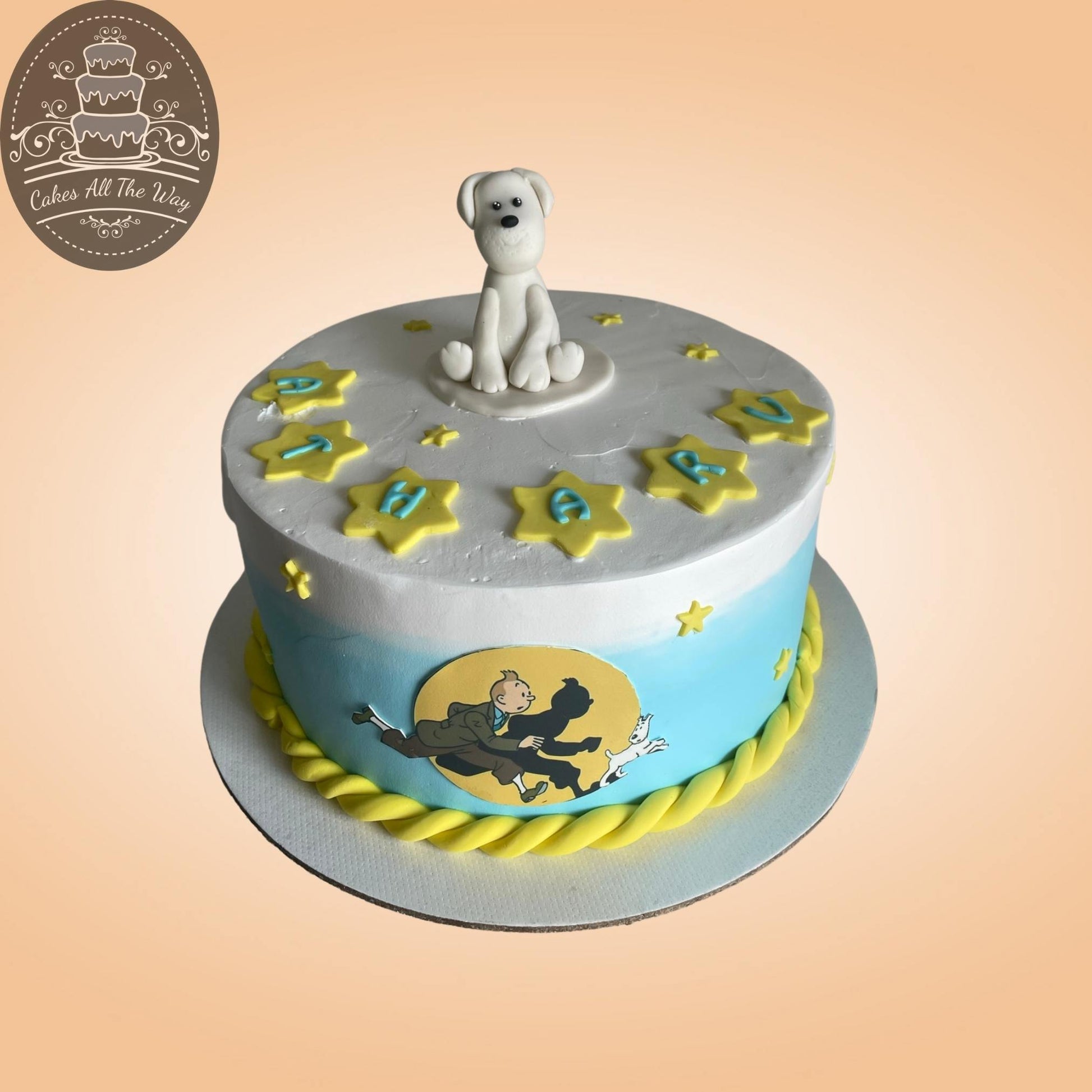 Tintin Theme Cake