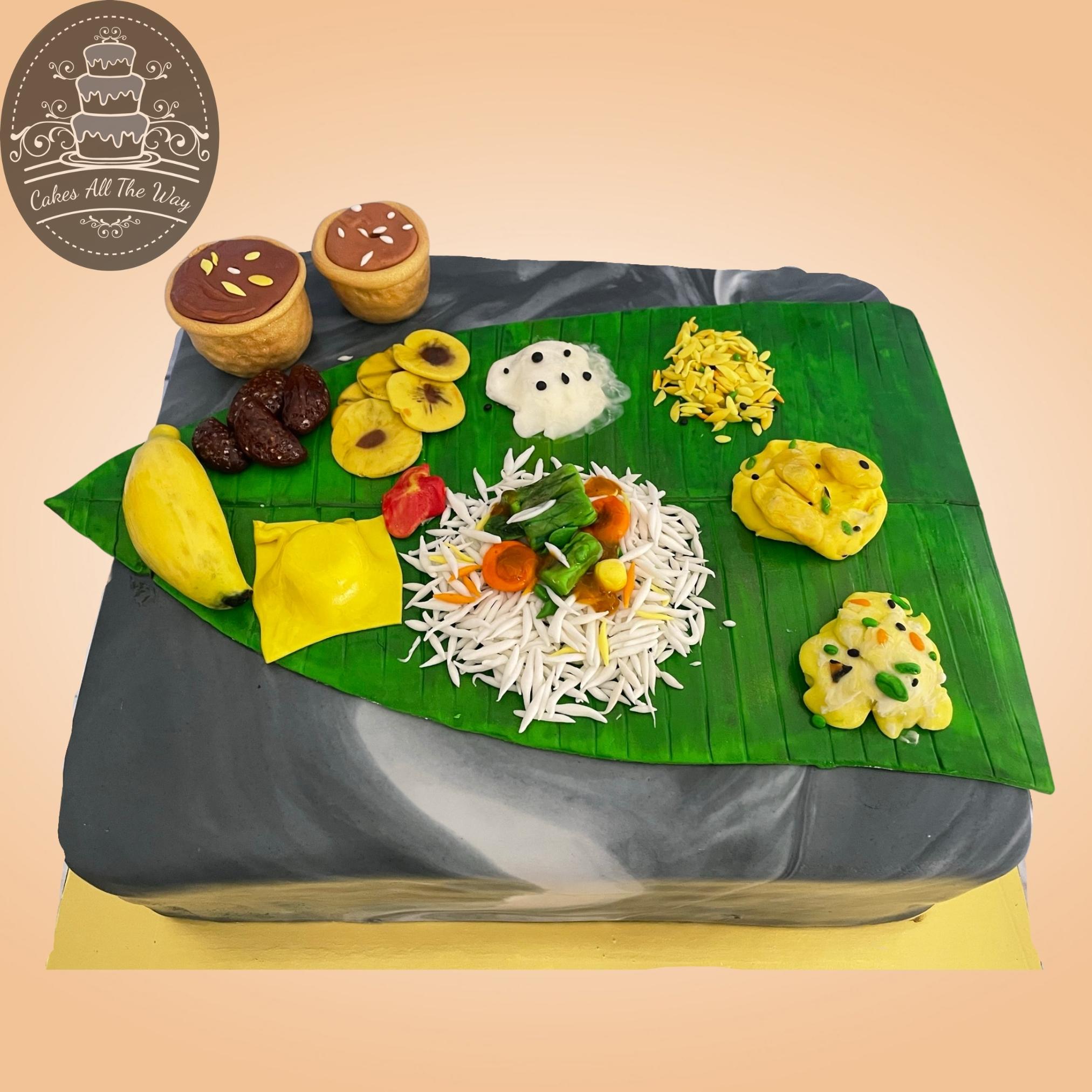 Shanti's Cakes - Onam Sadhya theme Cake | Facebook